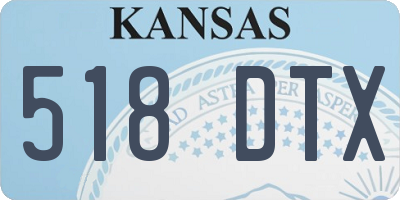 KS license plate 518DTX