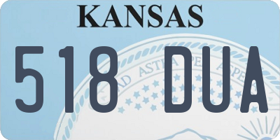 KS license plate 518DUA