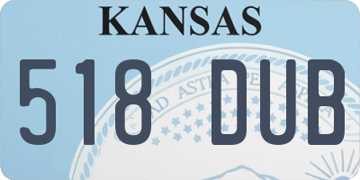 KS license plate 518DUB