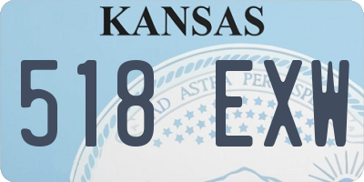 KS license plate 518EXW