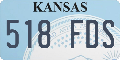 KS license plate 518FDS