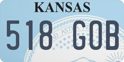 KS license plate 518GOB