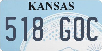 KS license plate 518GOC