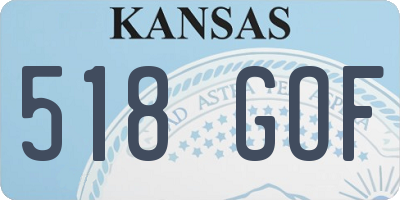KS license plate 518GOF