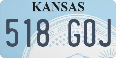 KS license plate 518GOJ