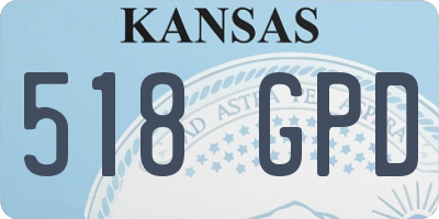 KS license plate 518GPD