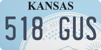 KS license plate 518GUS
