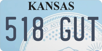KS license plate 518GUT