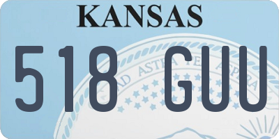 KS license plate 518GUU