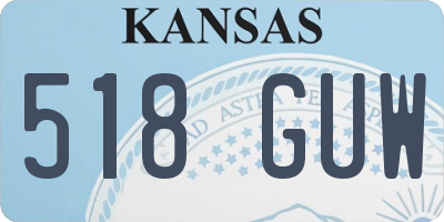 KS license plate 518GUW