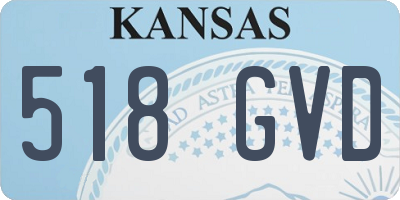 KS license plate 518GVD