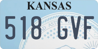 KS license plate 518GVF