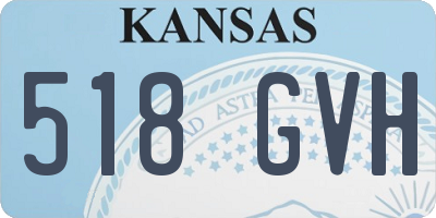 KS license plate 518GVH