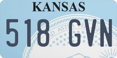 KS license plate 518GVN