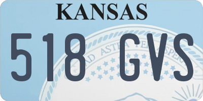 KS license plate 518GVS