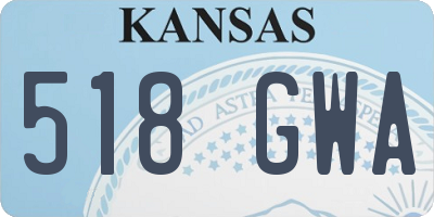 KS license plate 518GWA