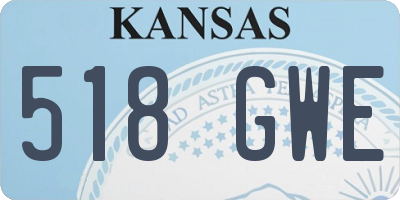 KS license plate 518GWE