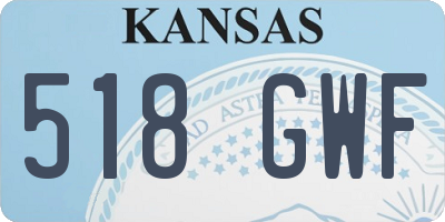 KS license plate 518GWF