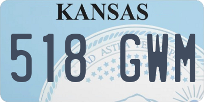 KS license plate 518GWM