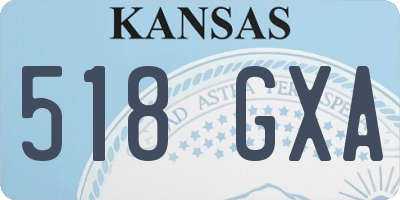 KS license plate 518GXA