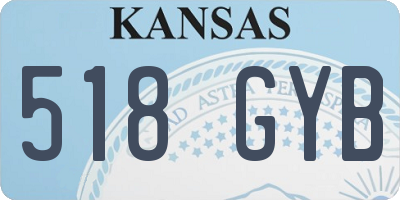 KS license plate 518GYB