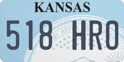 KS license plate 518HRO
