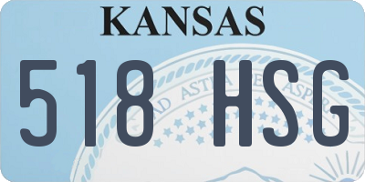 KS license plate 518HSG