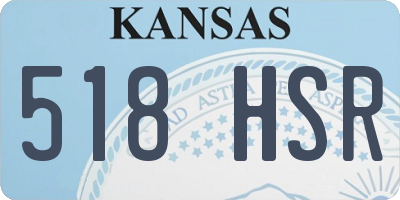 KS license plate 518HSR