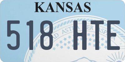 KS license plate 518HTE