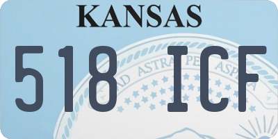KS license plate 518ICF