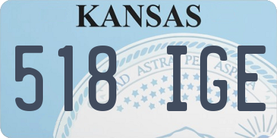 KS license plate 518IGE