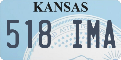 KS license plate 518IMA