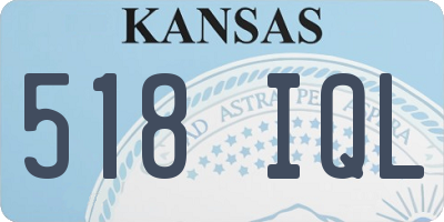 KS license plate 518IQL