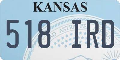 KS license plate 518IRD