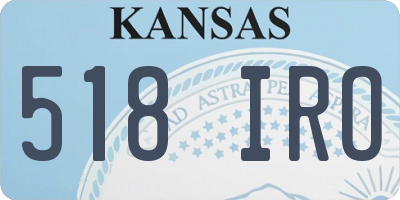 KS license plate 518IRO