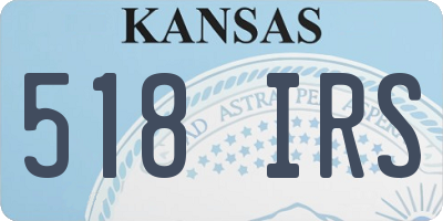 KS license plate 518IRS