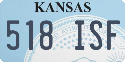 KS license plate 518ISF