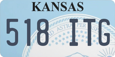 KS license plate 518ITG