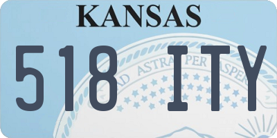 KS license plate 518ITY