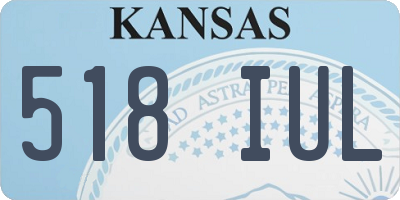 KS license plate 518IUL
