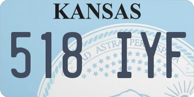 KS license plate 518IYF