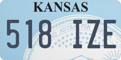 KS license plate 518IZE