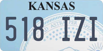 KS license plate 518IZI