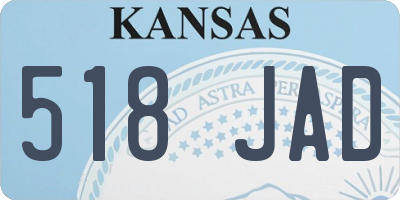 KS license plate 518JAD