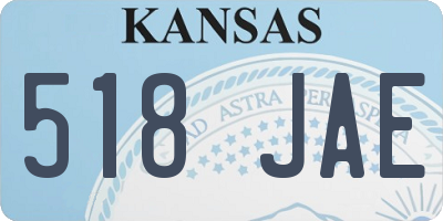 KS license plate 518JAE
