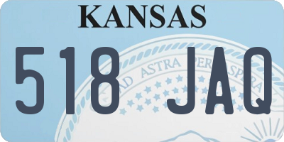 KS license plate 518JAQ