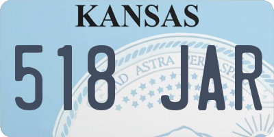 KS license plate 518JAR