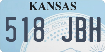 KS license plate 518JBH