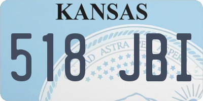 KS license plate 518JBI