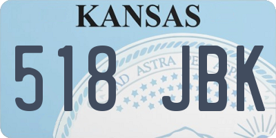 KS license plate 518JBK
